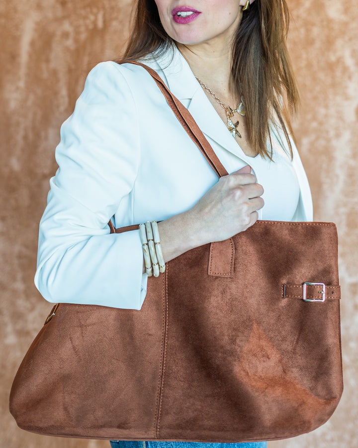 City Suede Schoudertas