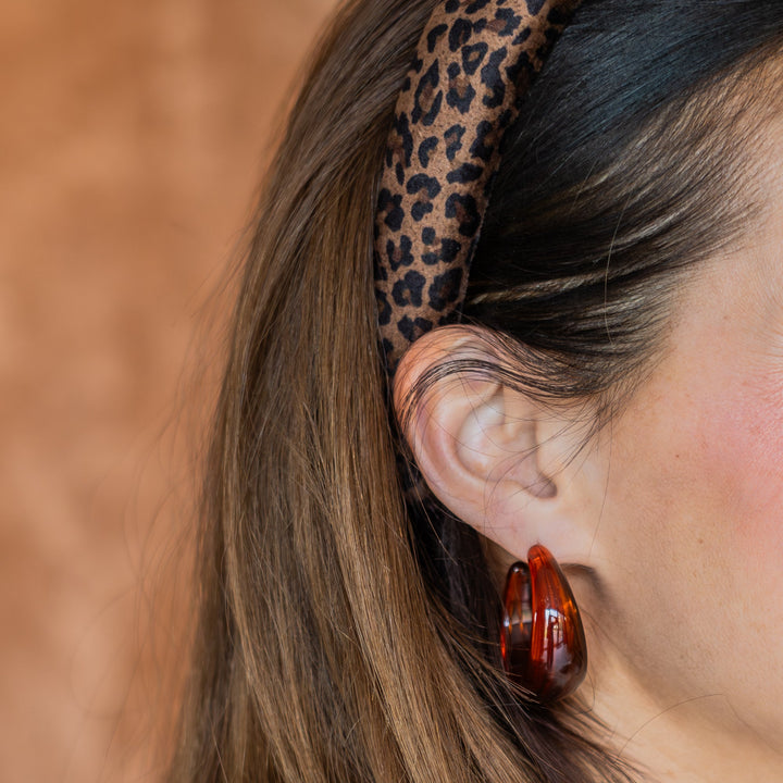 Bruine Hoepel Oorbellen