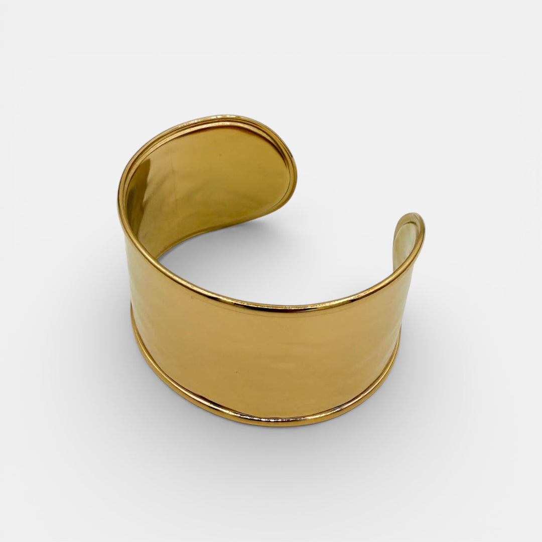 Gold Cuff Wave Armband – 18k Verguld
