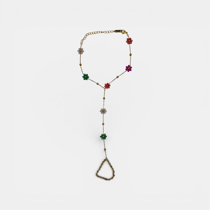 Golden Flower Handketting – 18k Verguld