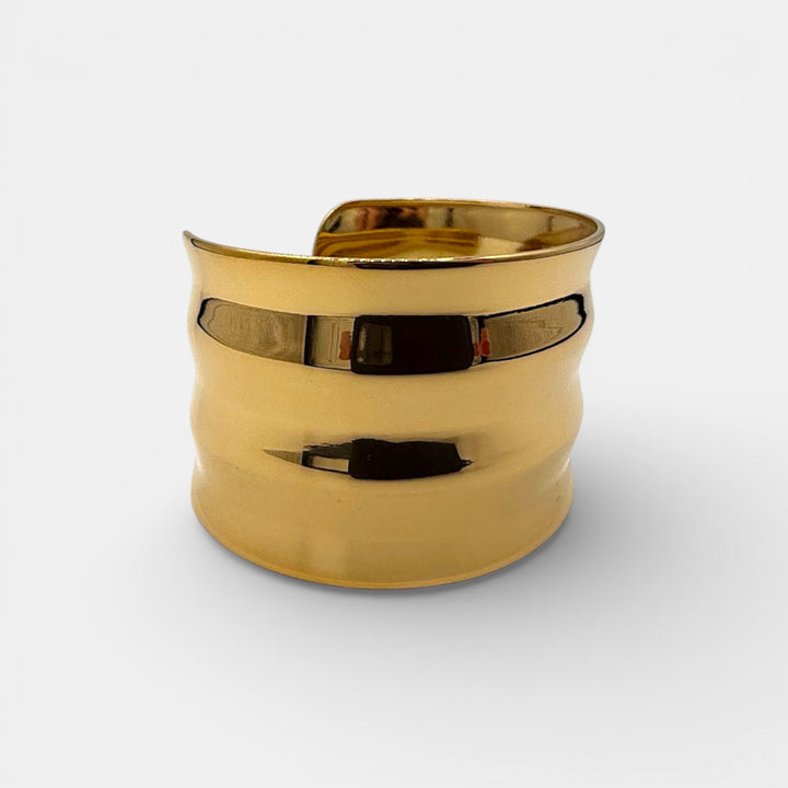 Wavy Cuff Armband – 18k Verguld