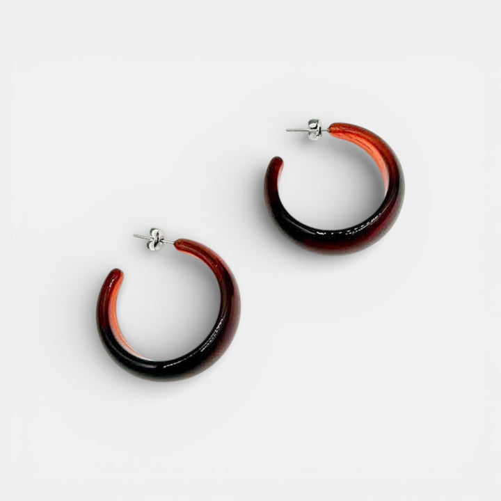 Bruine Hoepel Oorbellen