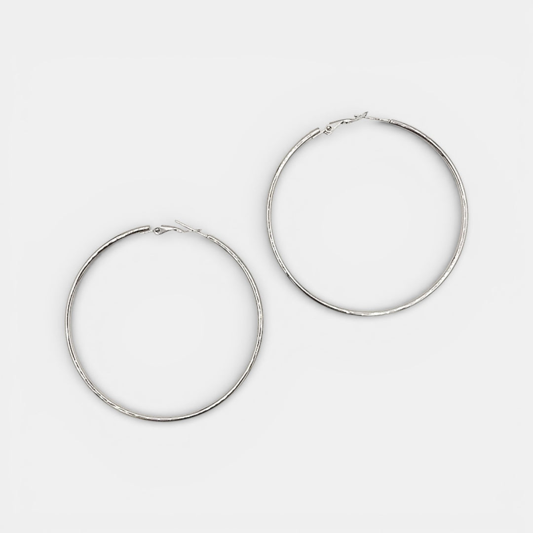 Grote Hoops Oorbellen - Zilver