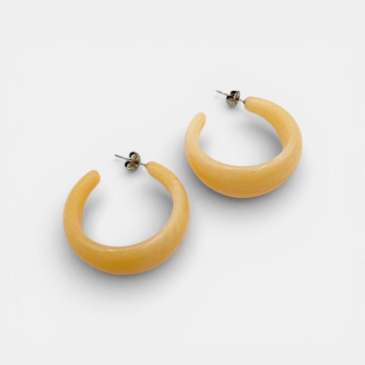 Lichtgele Hoepel Oorbellen