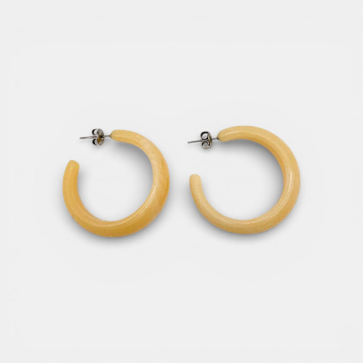 Lichtgele Hoepel Oorbellen