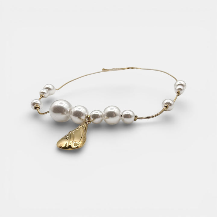 Pearl & Teardrop Ketting – 18k Verguld