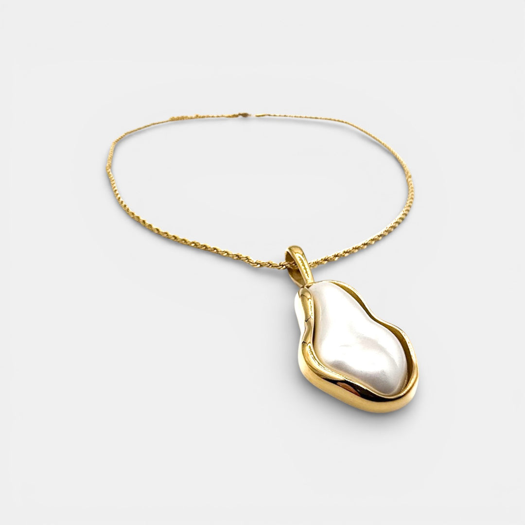 Parel Ketting – 18k Verguld