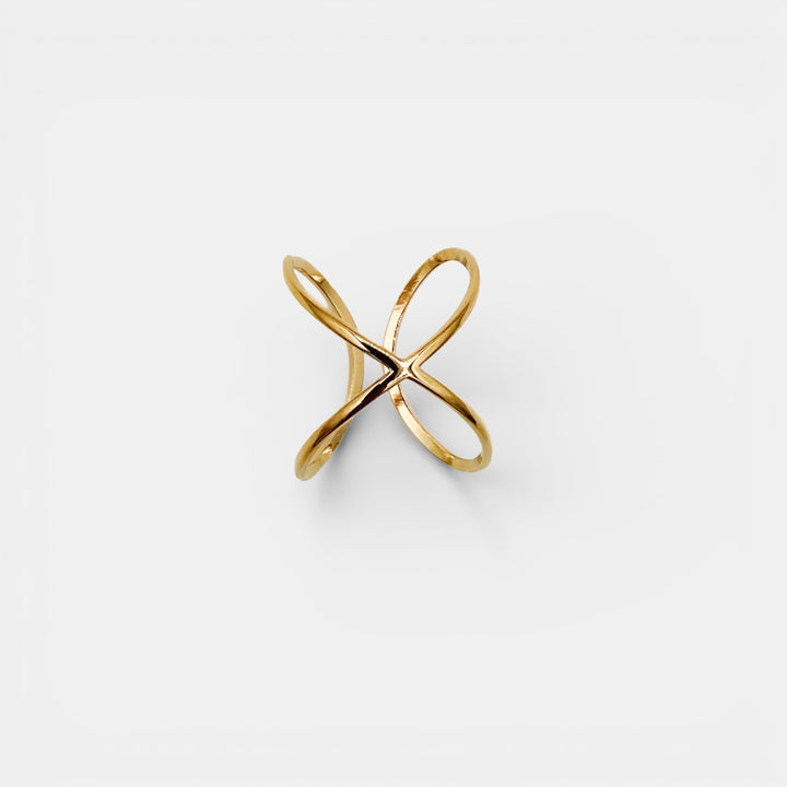 Cross Open Ring – 18k Goud Verguld