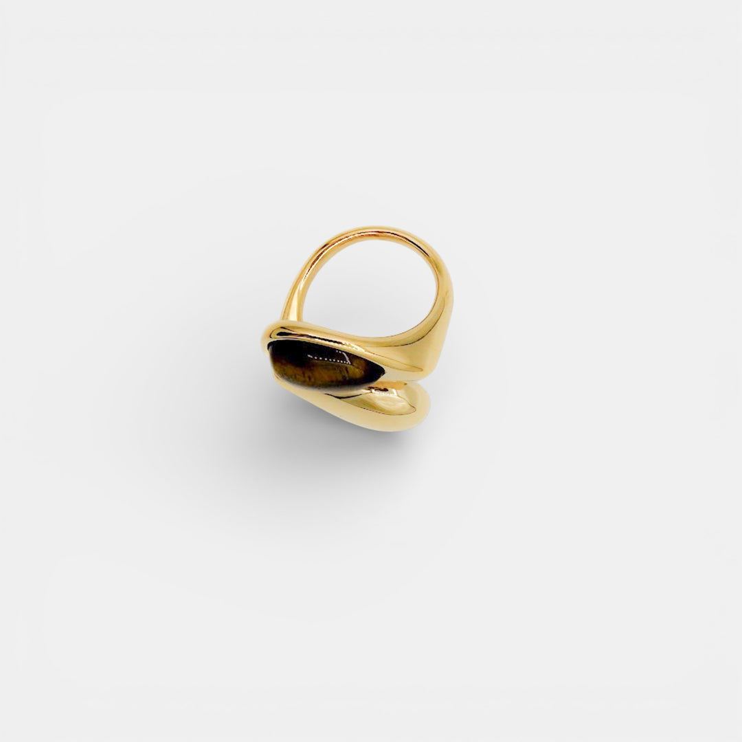 Healing Crystal Ring – 18k Verguld
