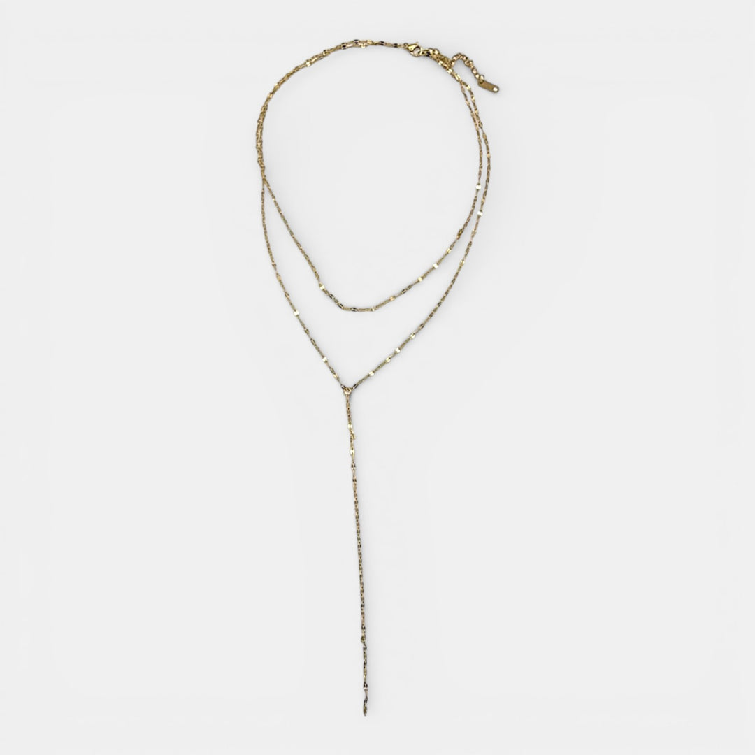 Trendy Y-Chain Ketting – 18k Goud Verguld