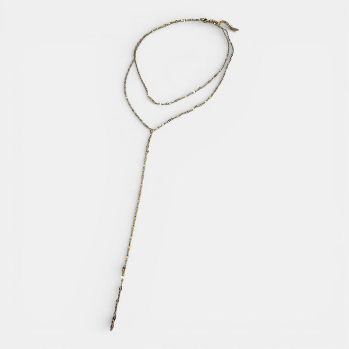 Trendy Y-Chain Ketting – 18k Goud Verguld