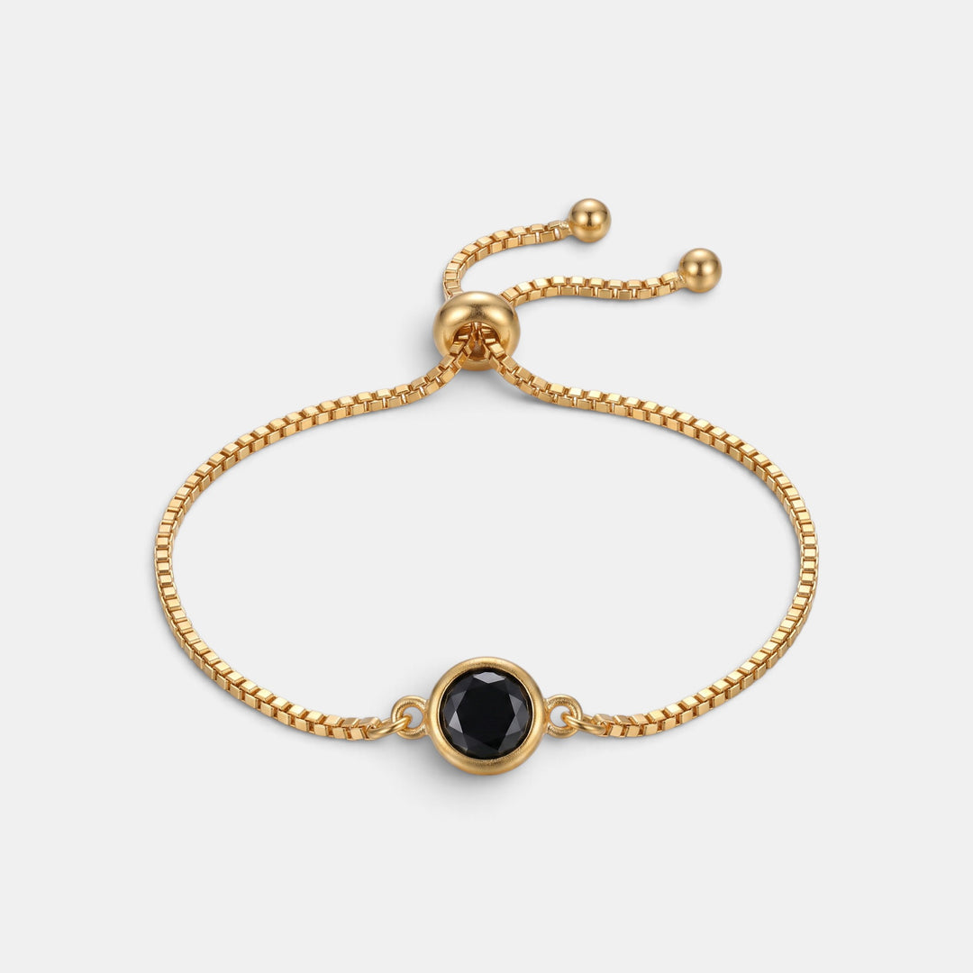 Aurelia Noir Facet Armband - 18k Goud Verguld
