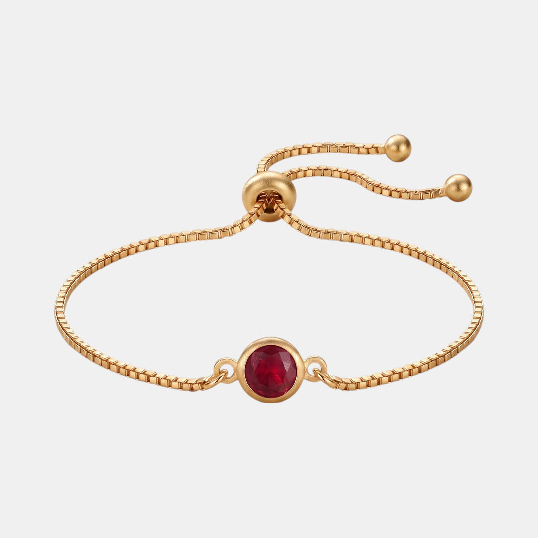 Red Facet Armband - 18k Goud Verguld