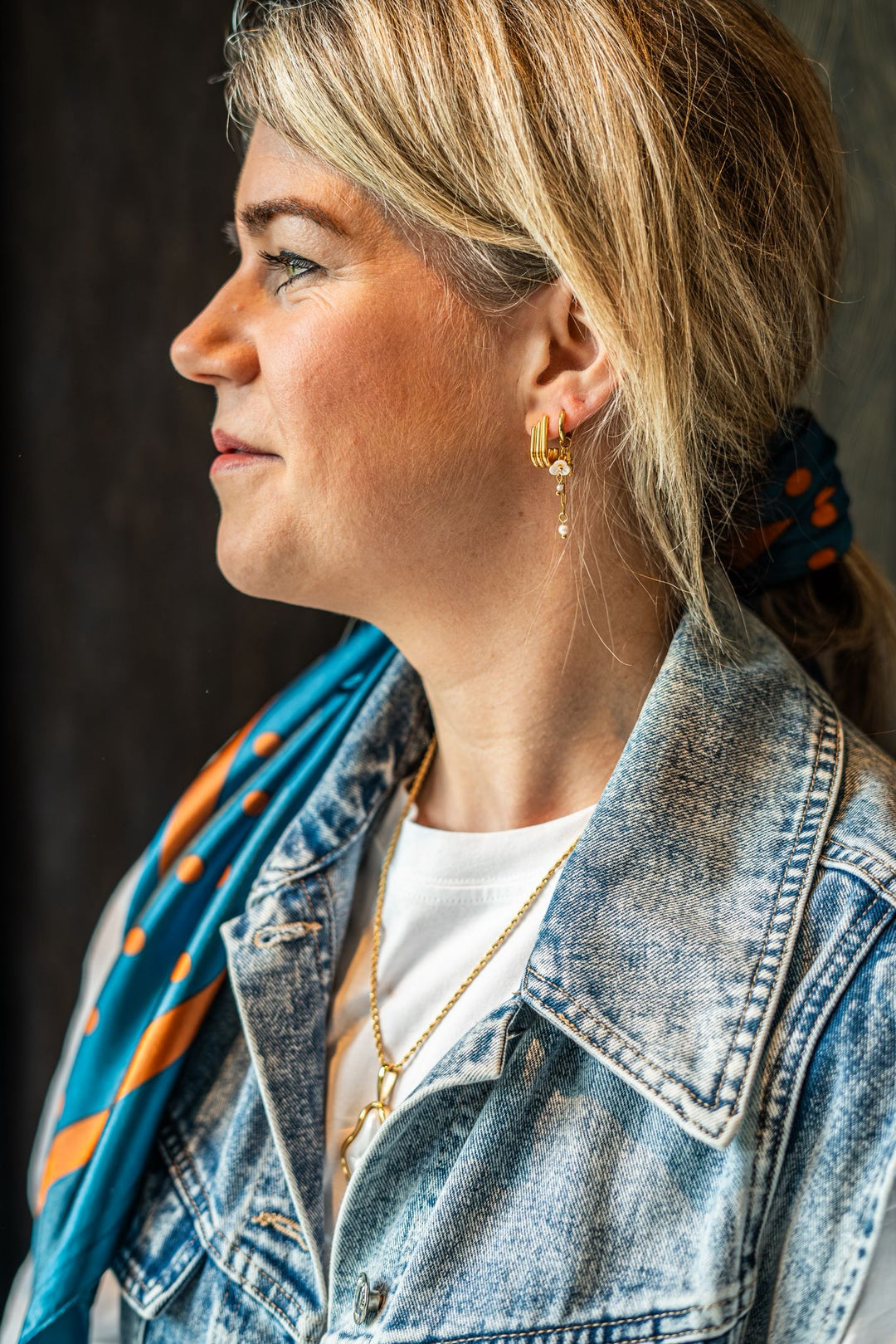 Pearl Flower Oorbellen – 18k Verguld