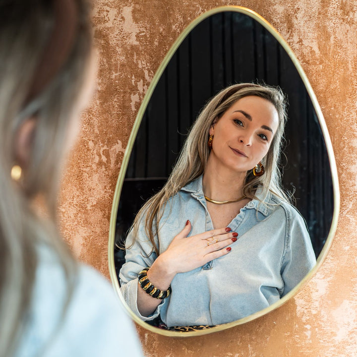 Snake Pillar Choker Ketting – 18k Goud Verguld