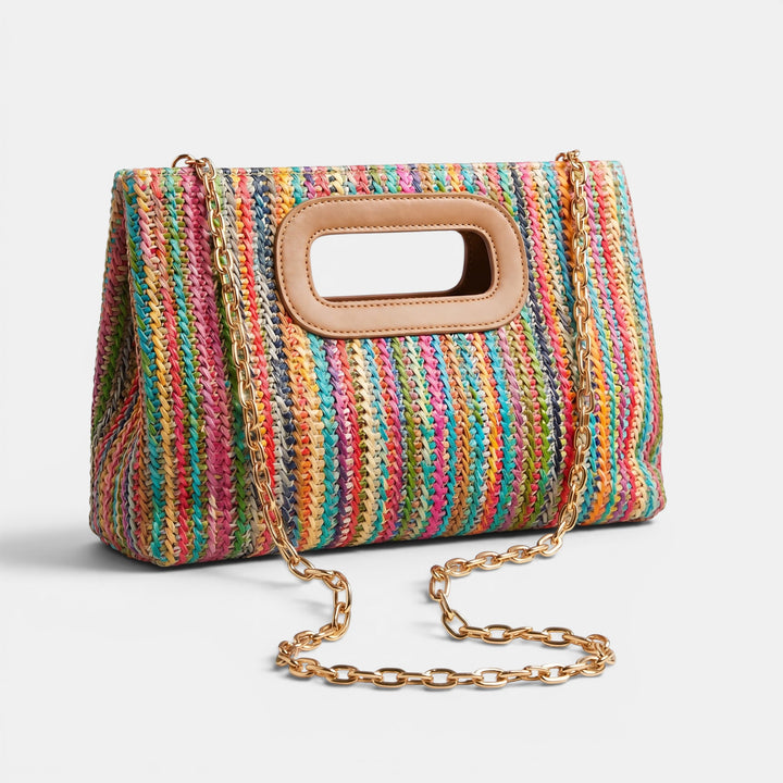 Retro Woven Crossbody Handtas Multicolor