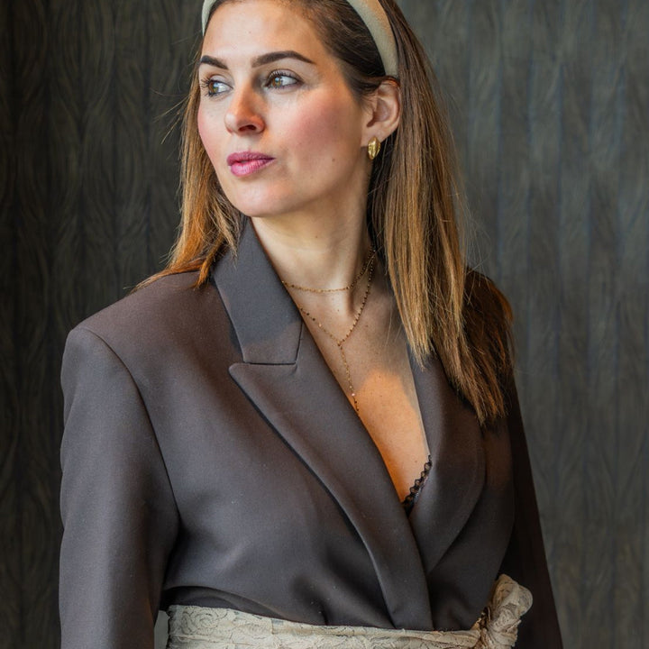 Trendy Schelp Hoop Oorbellen – 18k Verguld