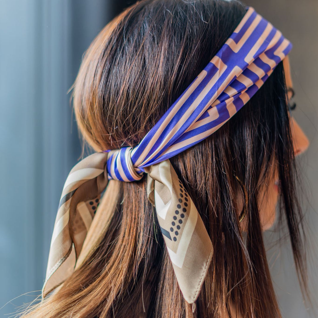 Paarse Streep Print Sjaal