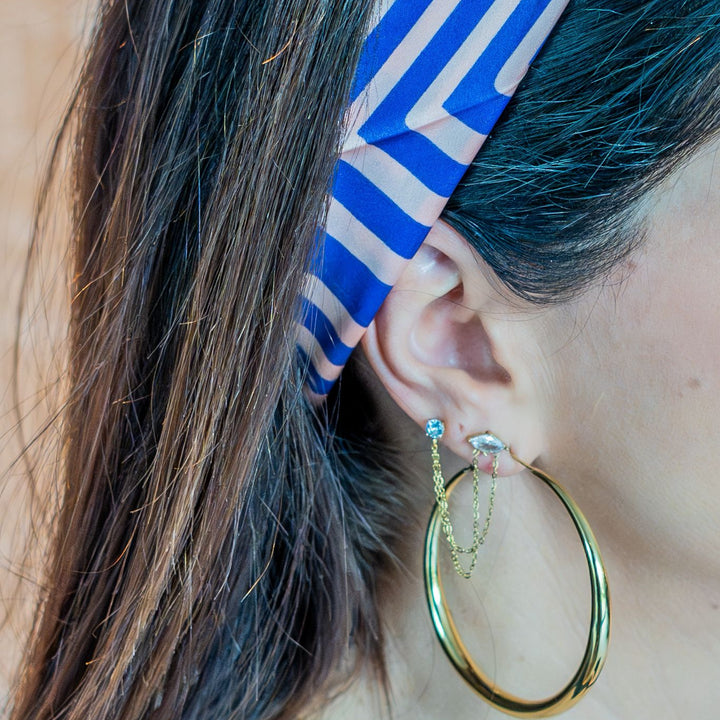 Marquise Zircon Oorbellen – 18k Goud Verguld